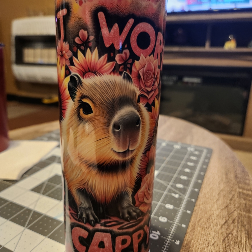 Capybara Floral Tumbler